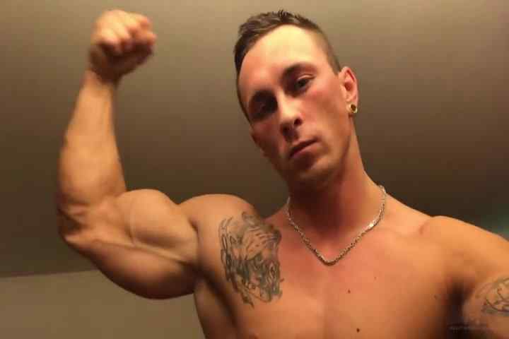 TJ Ink flexing and showing off his body